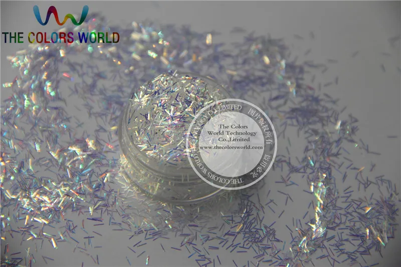 3 мм размер белый с синим светом сверкающие цвета блестящая полоса короткие