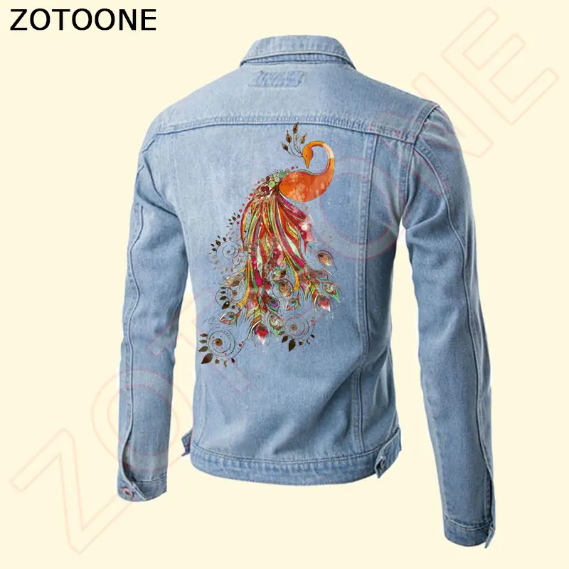 ZOTOONE красивый павлин для переноса утюгом нашивки одежды украшения DIY полосы