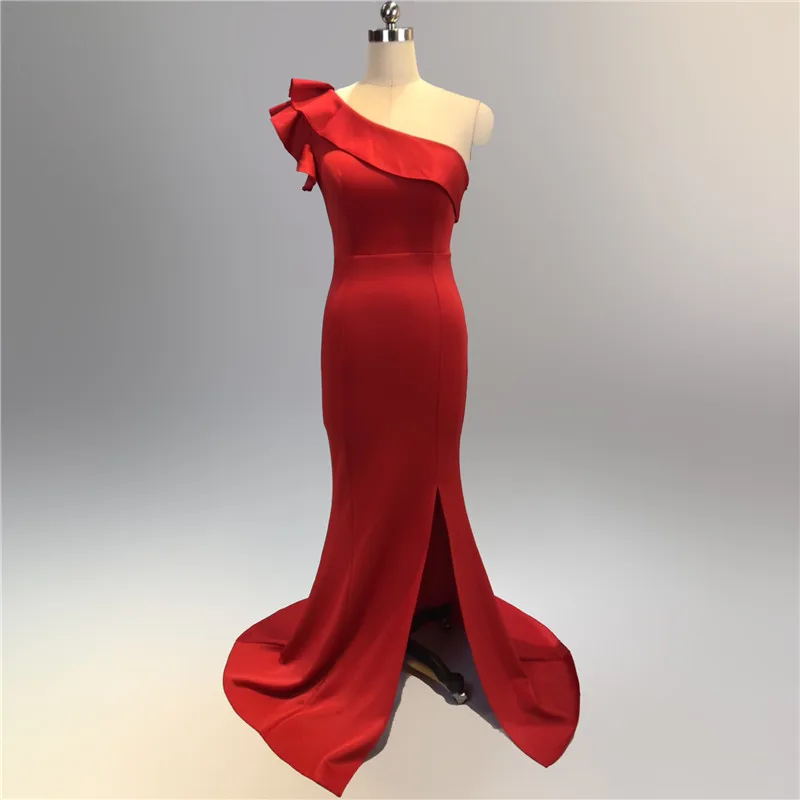 Ruffle Neck One Shoulder Sleeveless Sexy Cocktail Dresses 2018 Evening Party Club Wear Women Elegant Dress For Special Occasions | Женская
