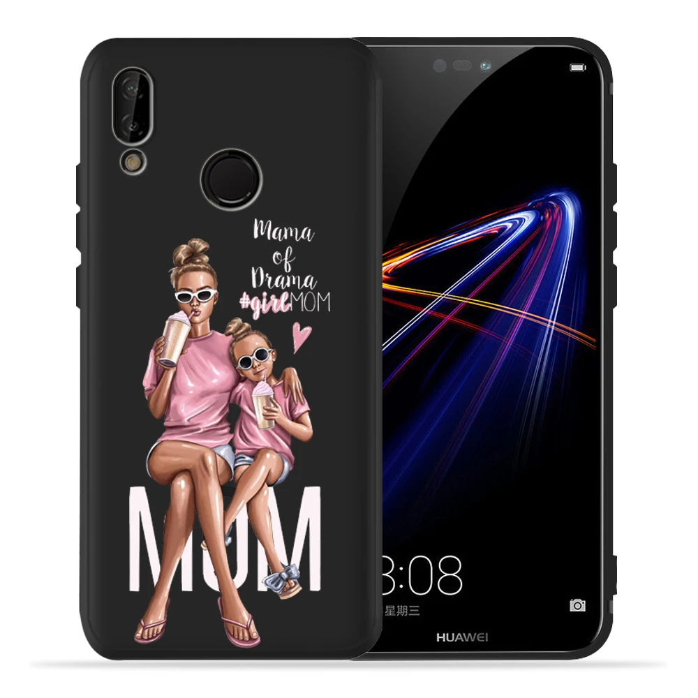 11 Чехол для huawei P20 Lite Pro Super Mom Baby Mama mouse Girl для крышки P30 huawei Lite P8Lite P9Lite P Smart family Etui - Цвет: 11