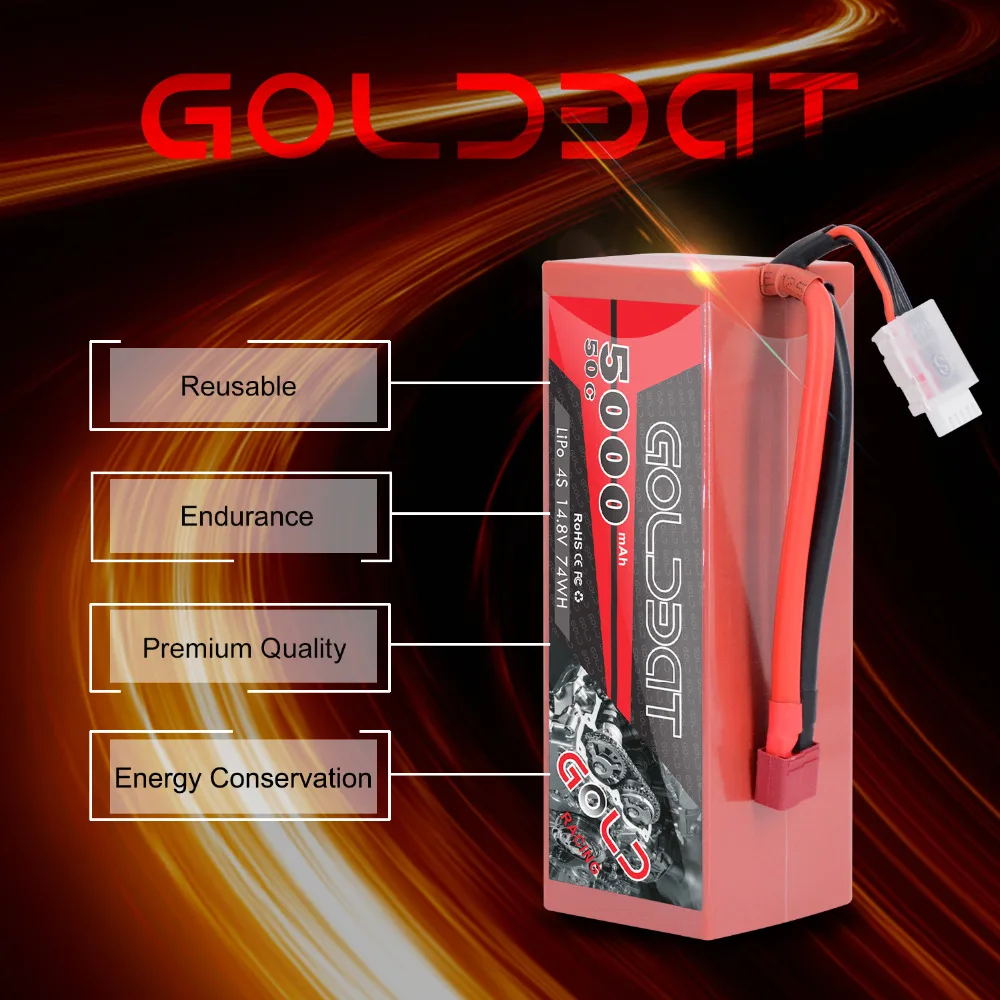 GOLDBAT 5000mAh 14,8 V LiPo батарея для RC 4S 50C батарея lipo с Deans T Разъем для RC багги Truggy гусеничный Монстр Лодка Грузовик