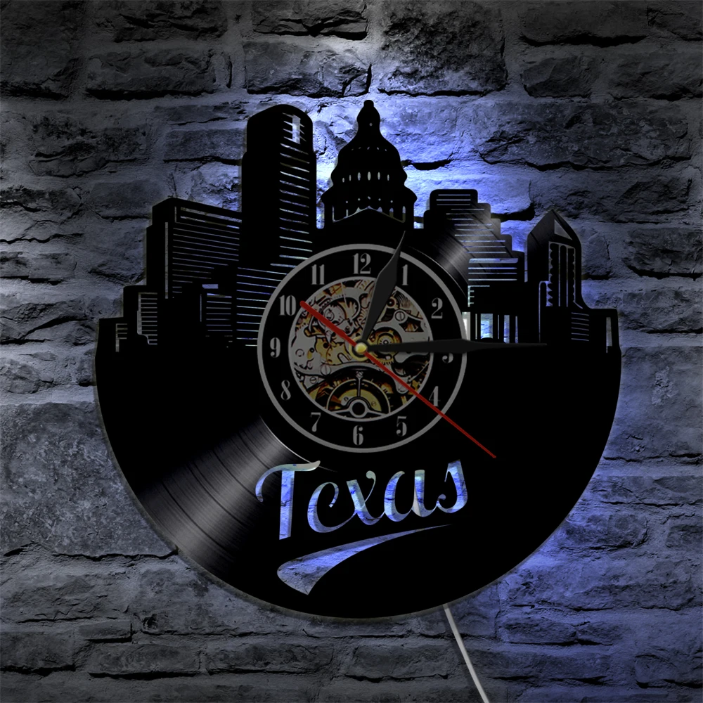 Техас Соединенные Штаты Америки находится настенные часы светодиодный