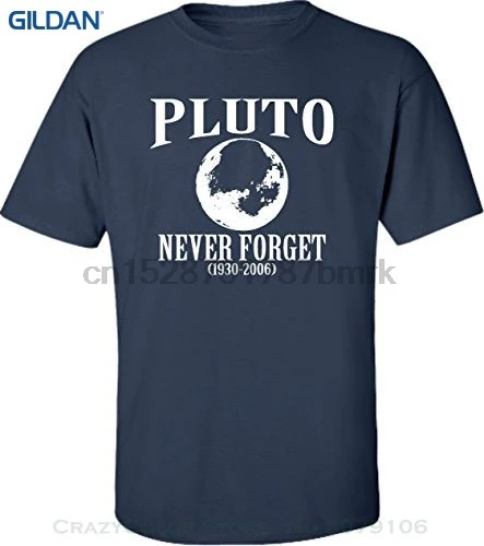 Мужская летняя футболка с короткими рукавами взрослая Pluto Never Forget 1930 2006 забавная