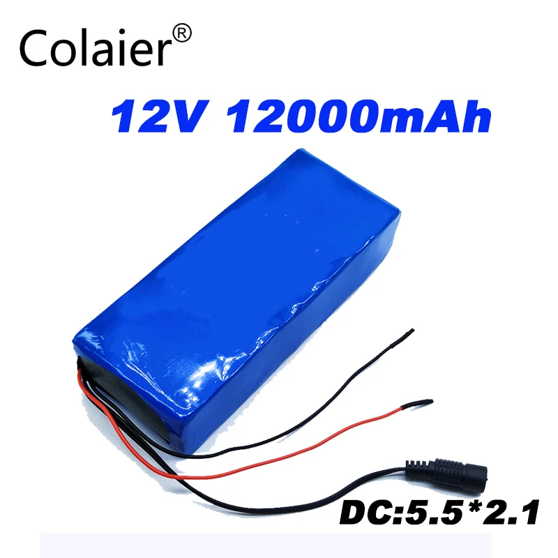 2018 Colaier 12В 12Ач 18650 батарея 12000 мАч 10С аккумуляторные батареи для цифровой