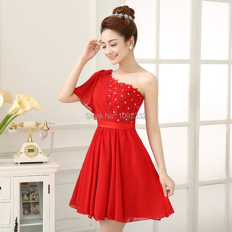 Новинка 2016 в наличии свадебное платье женское красное индивидуальное короткое