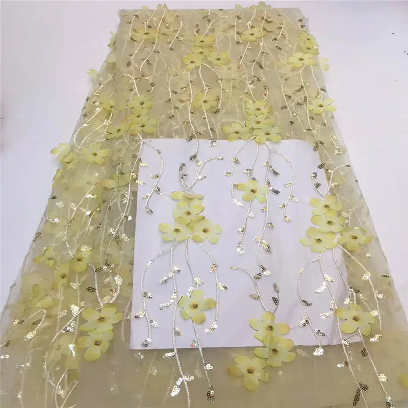 2019 Best selling african cord lace High quality french fabric with plenty Sequins for Nigeria guipure wedding 708 | Дом и сад