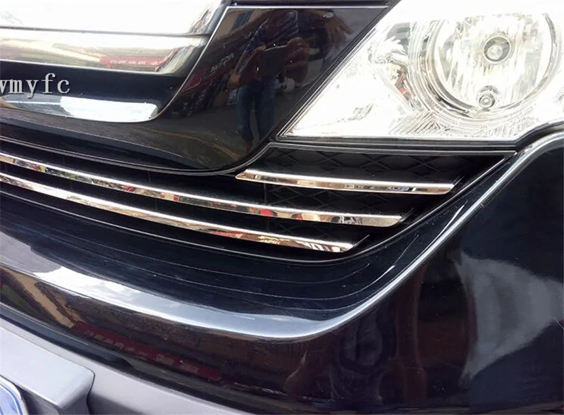 4 шт. для Honda CRV CR-V 2007 2008 2009 2010 2011 Высококачественная передняя решетка из нержавеющей стали вокруг отделки гоночных Грилей