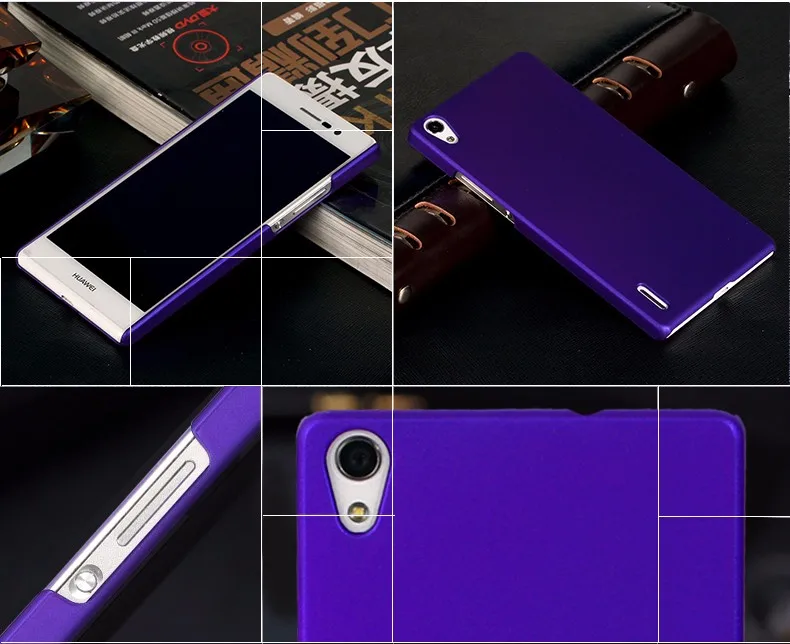 Матовая Пластик Coque 5.0For huawei P7 чехол для huawei Ascend P7 двойной P7-L10 P7-L00 P7-L05 телефона чехол-лента на заднюю панель