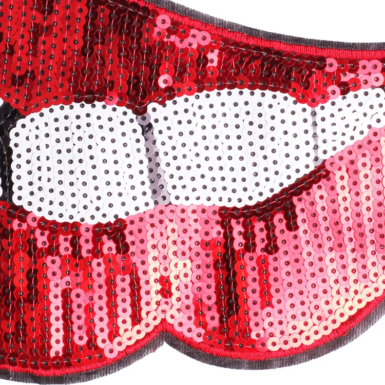 10 шт. большие нашивки с блестками для вышивания рта аксессуары одежды украшение