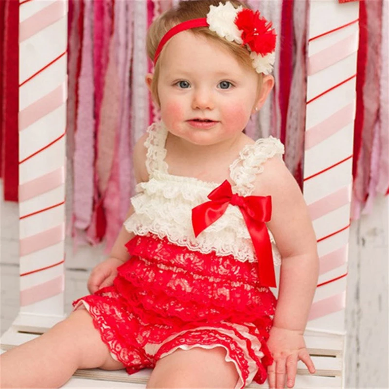 Весенне летняя Милая одежда для малышей кружевные комбинезоны новорожденных