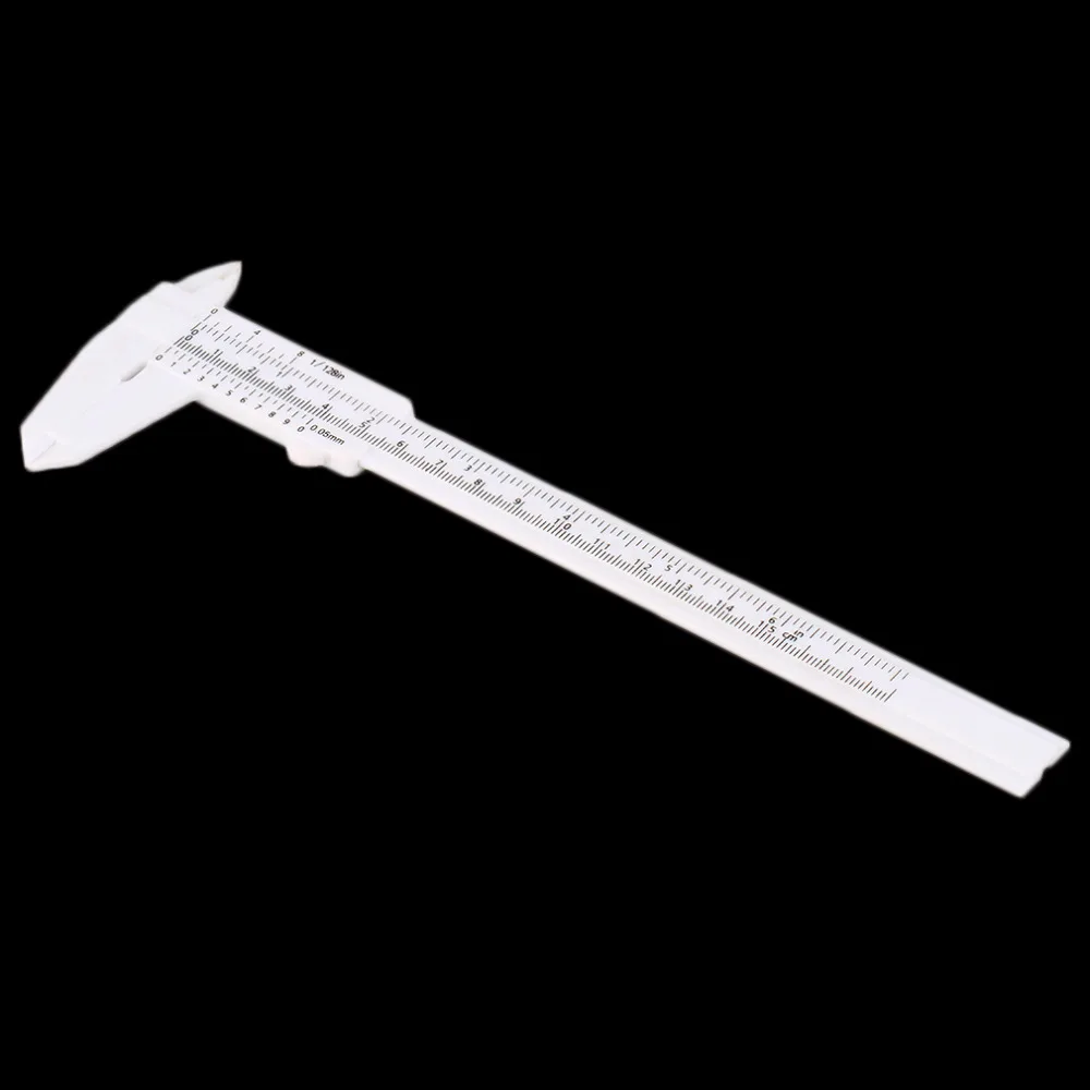 

0 To 150mm 6 Inch Mini Plastic Sliding Vernier Caliper Gauge Measuring Tool Home Outdoor Used Mini Portable Ruler