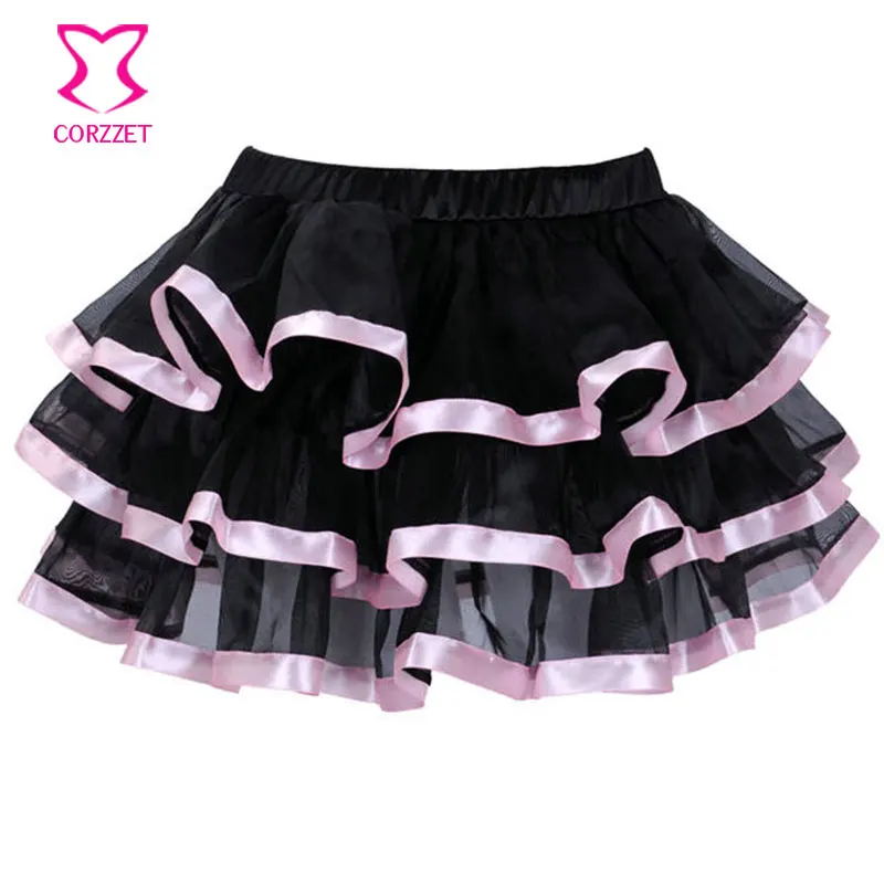 Женская атласная юбка пачка красная черная Готическая для взрослых|Женские юбки|