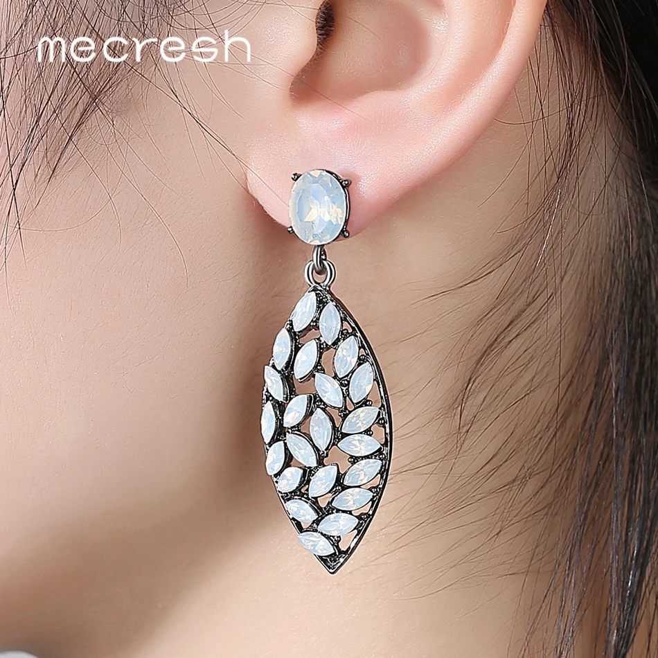 Винтажные висячие серьги Mecresh с кристаллами маркиза модные ювелирные изделия