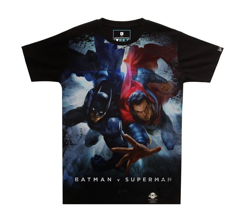 TEE7 DC Бэтмен v Супермен 100% хлопковая футболка Dawn of Justice модные тонкие футболки с