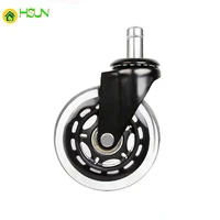 2 53 inch pu furniture casters 360 degree universal wheel office computer chair adjustable rolling double bearing cart wheel