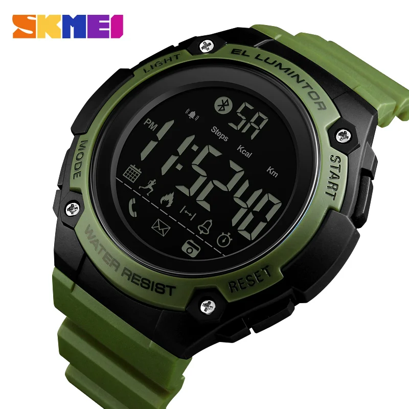 

SKMEI Smart Sports Watches Bluetooth Calorie Pedometer Call Reminder Waterproof Men Fashion Digital Watch Relogio Masculino