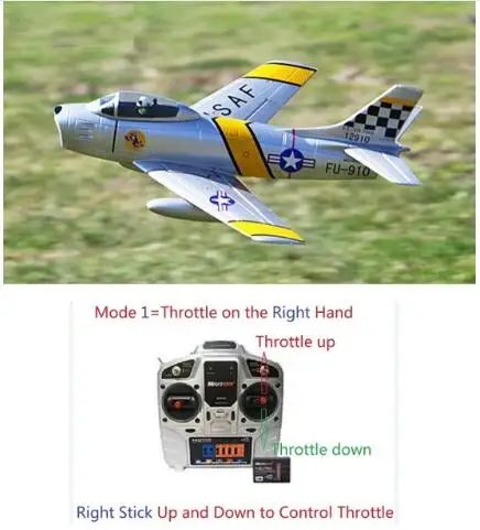 Радиоуправляемый мини-самолет EDF Jet F86 50 мм готовый к полету без батареи подходит