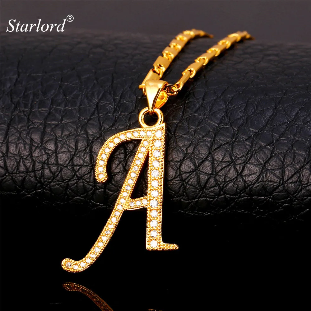 Начальная Письмо Подвески и Ожерелья Женщины/Мужчины Персонализированные