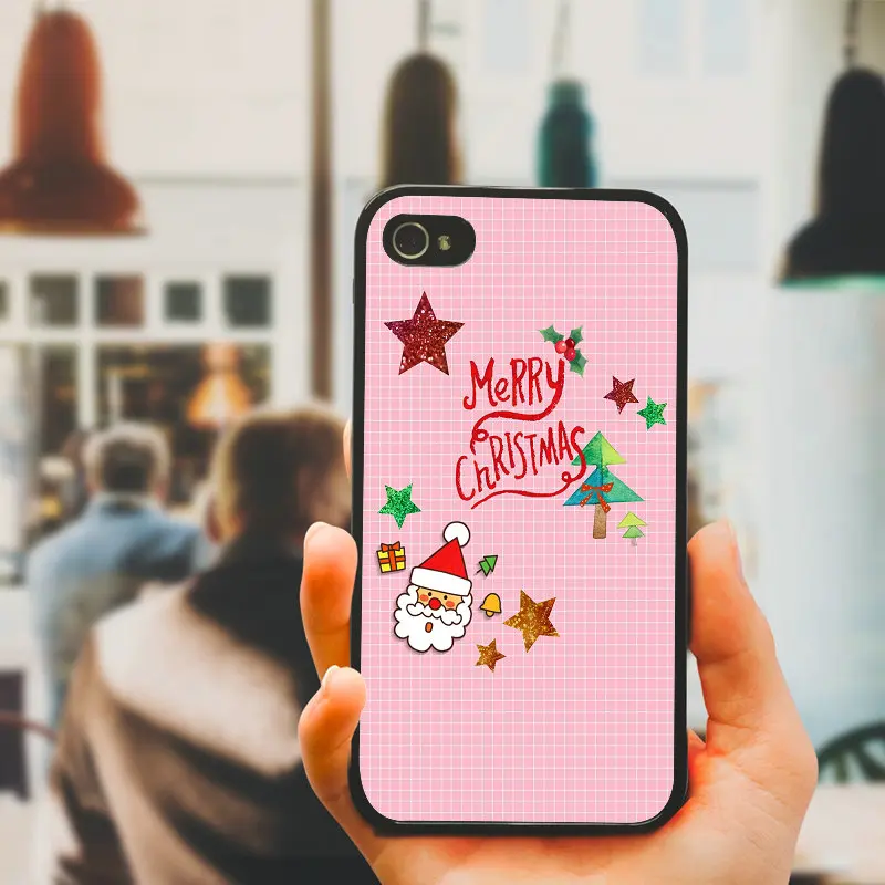 Cell Phone Case Hard Plastic Cover for iphone 8 7 6 6S Plus X XR XS Max 5S 5 SE 4 4S Cartoon Merry Christmas |