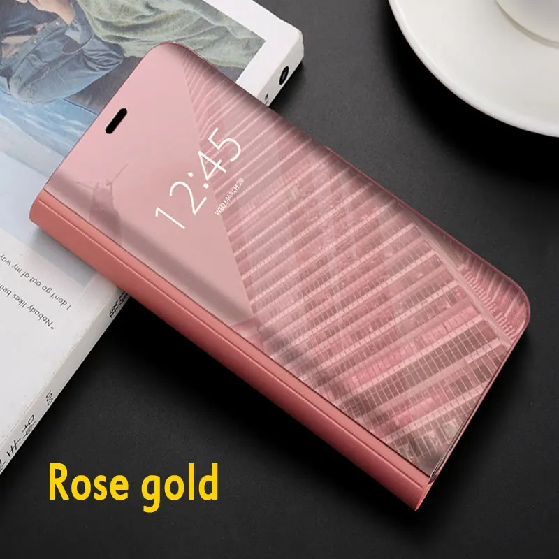 Зеркало Smart Case для huawei P30 pro Honor 8X Чехол Флип роскошные кожаные Бизнес чехол Y9 2018
