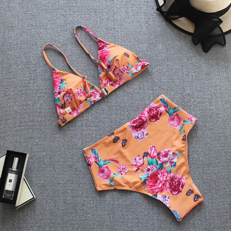 

Summer Sexy Women High Waisted Leopard Serpentine Print Bikini Sets Padded Swimsuit Push Up Bra Bikini Bathing Suit Swimwear