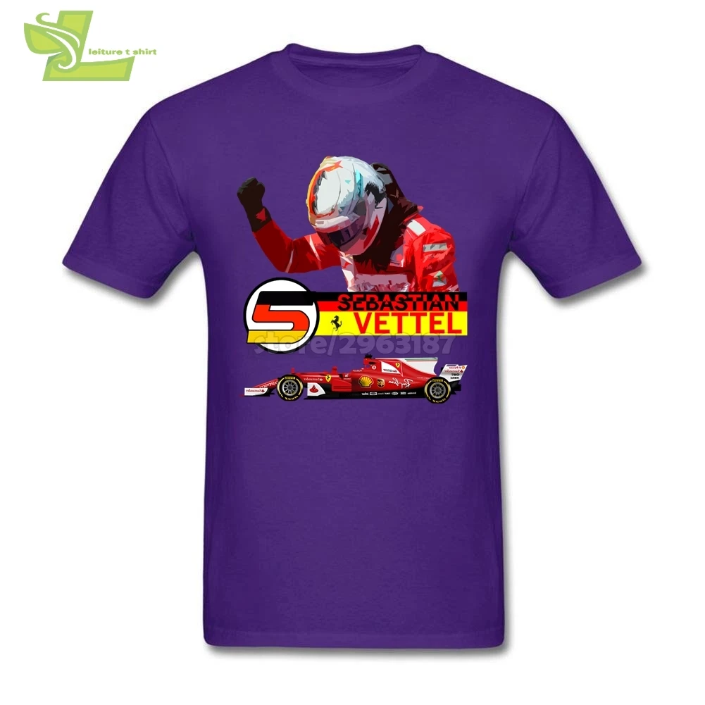 Go Себастьян Vettel Юмористические футболки Подростковая предварительно хлопковая