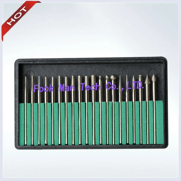 

FREE SHIPPING, 30 DIAMOND BURS SET 1/8 INCH SHANK MEDIUM GRIT LAPIDARY burs,diamond bits, jewelry ROTARY BITS ,DREMEL tool kit