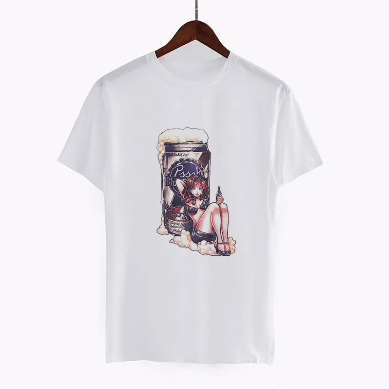 1595 Модная женская футболка в стиле панк с татуировкой, Забавные футболки с принтами принцесс, женская летняя Модная белая крутая футболка с коротким рукавом, топы - Цвет: 1595