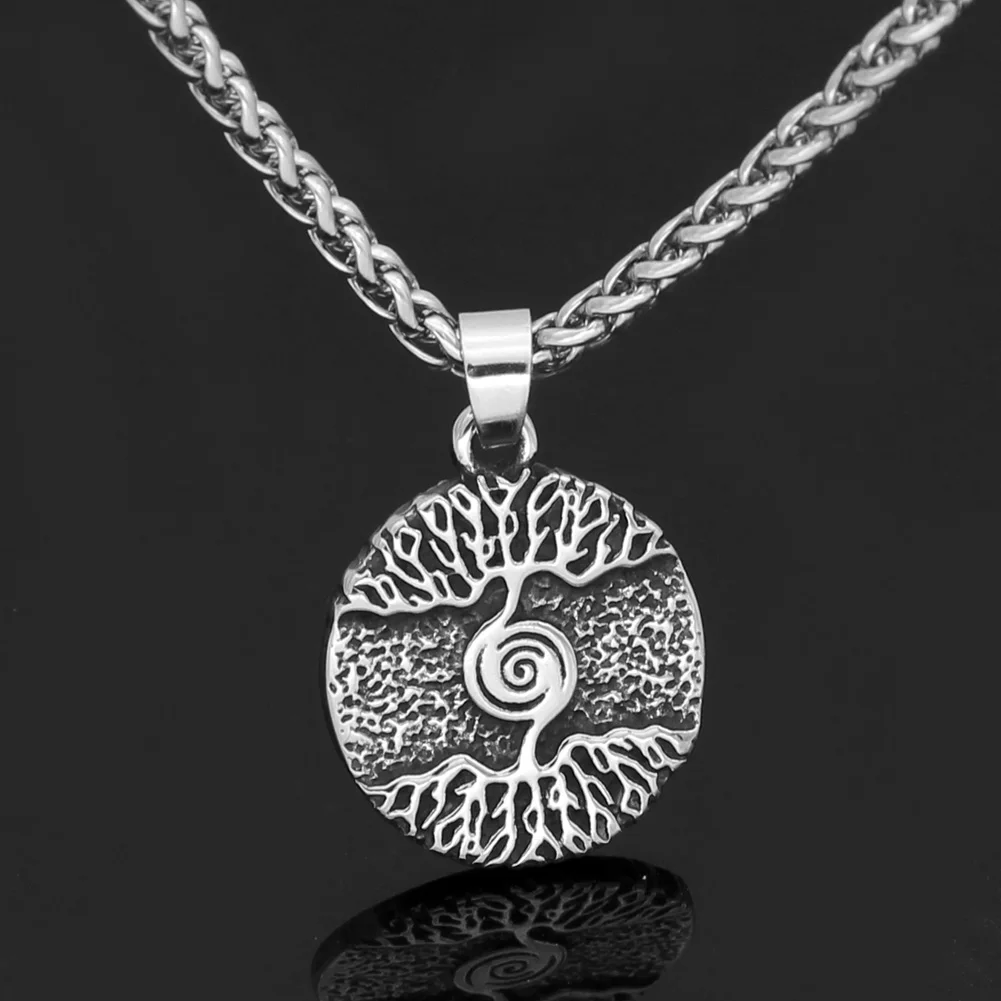 Из нержавеющей стали скандинавский Викинг Yggdrasil treee of life амулет Pendan ожерелье для