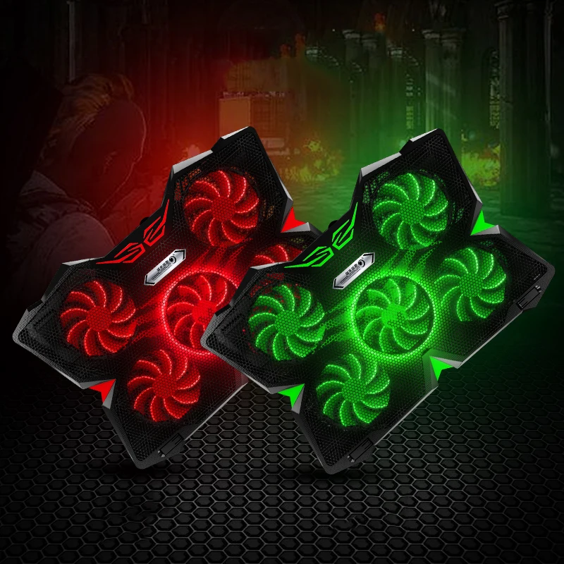 Подставка-Кулер для ноутбука 12-17 дюймов с 4 вентиляторами и USB-портом | Компьютеры
