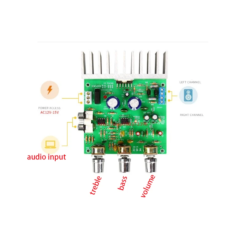 Плата усилителя KYYSLB Dual AC12 ~ 15 в 40 Вт * 2 TDA7265 мощности LM875 сделай сам с высокой