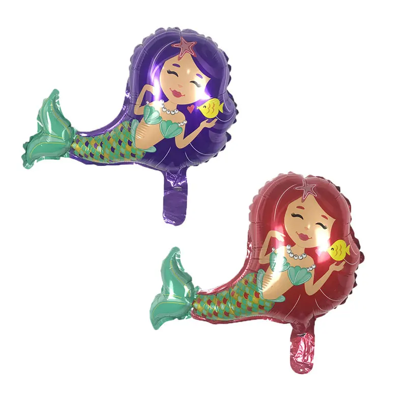 1 шт. Новые мини воздушные шарики русалки из алюминия для детей день рождения
