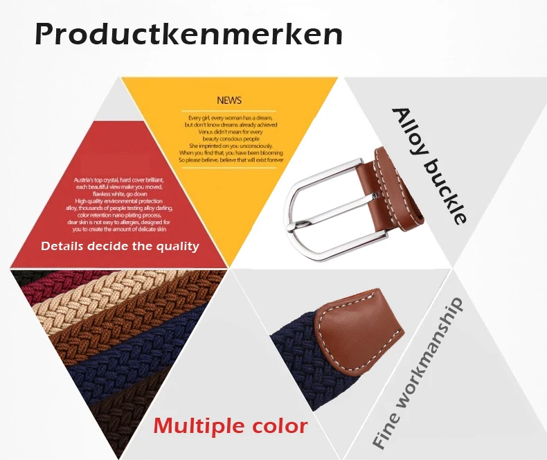 MEDYLA 100-120x3.2cm New mens casual Stretch Woven Belt Women's Child Elastic Belts For Jeans knitted belts