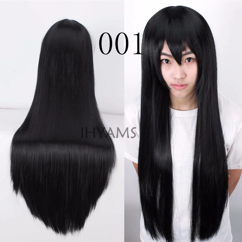 Парик для косплея Perucke Шварц 80 см glatt Shakugan no Shana + бесплатная шапочка для парика