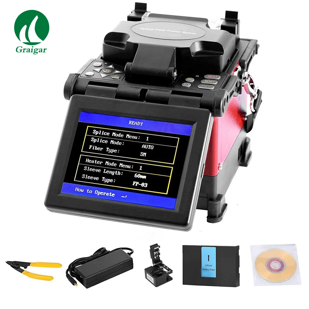 

JW4108S Fusion Splicer 5 Inch LED Fiber Optic Splicing Machine Optical Fiber FTTH High Precision Fusion Splicer Kit
