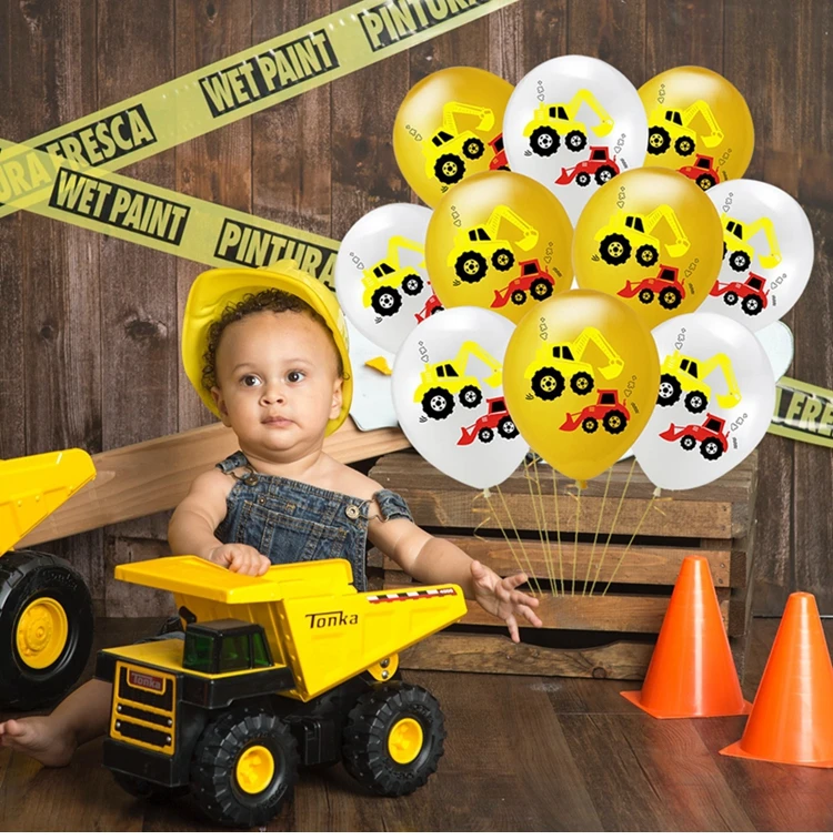 FENGRISE 1 Roll Yellow Warning Tapes Sticker DIY Birthday Party Decoration Construction Party Supplies Hen Wedding Party Items