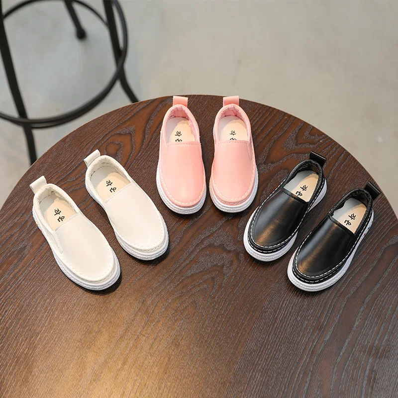 Детские кроссовки Новинка осени 2017 модная розовая кожаная водонепроницаемая