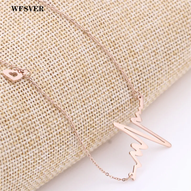WFSVER новый дизайн ожерелье из нержавеющей стали для женщин золото/розовое золото
