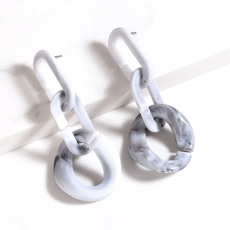 Женские длинные висячие серьги в полоску из акрилового ацетата | Украшения и