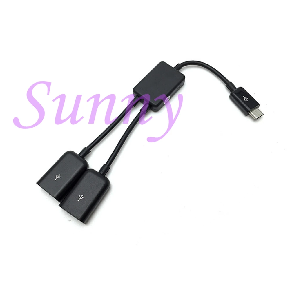 Микро USB кабель с переходником типа папа на 2 порта мама поддержкой OTG|usb male cable|usb a