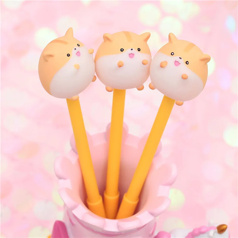 Kawaii гелевая ручка с единорогом Мультяшные животные кролик медведь нейтральная ручка прекрасный гель для девочек ручки креативные канцелярские принадлежности для школы
