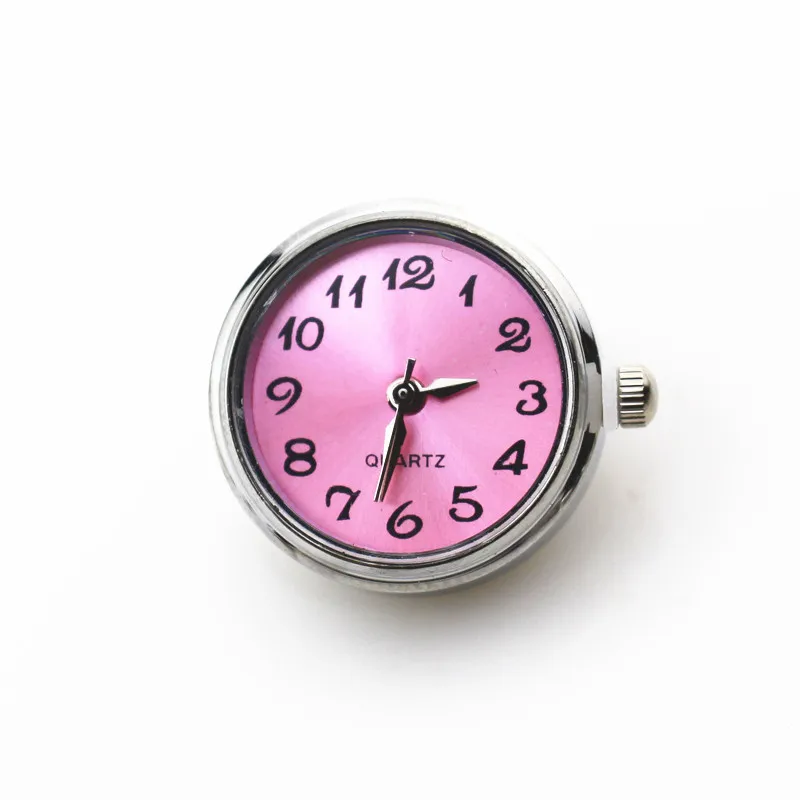 

Hot selling 10pcs/lot pink watch snap button interchange snaps charms DIY Bracelet&bangles Ginger snap jewelry 18mm