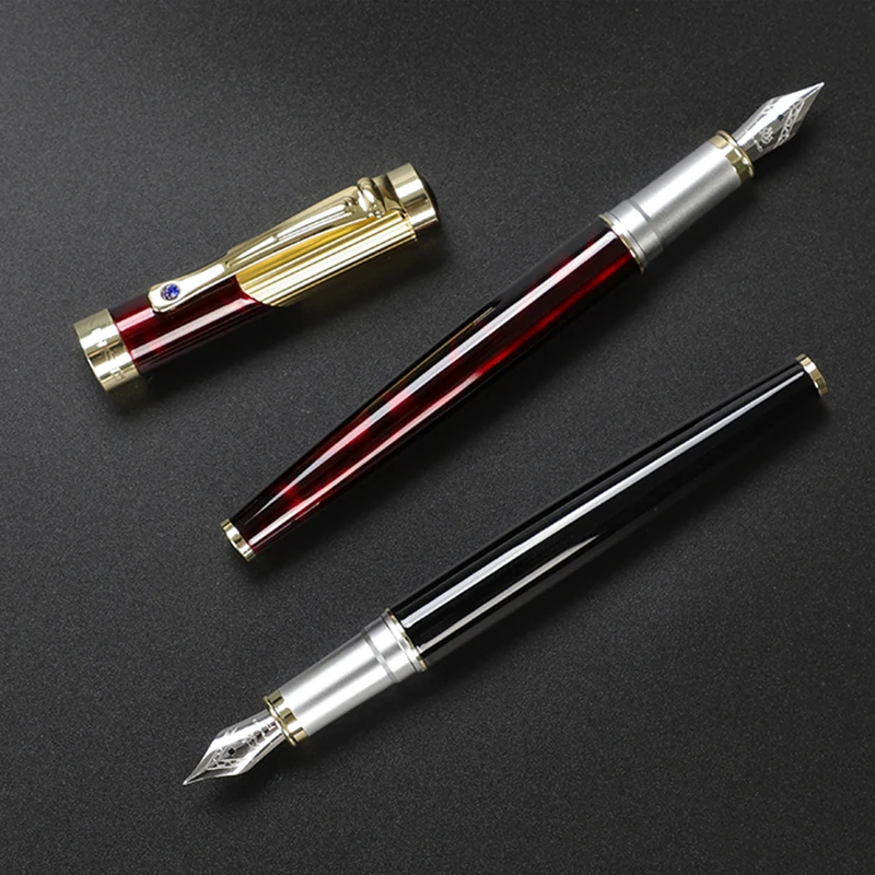 Jinhao9009 перьевая ручка Caneta Dolma Kalem Pluma Fuente Caligraphy, роскошная ручка с чернилами, Офисная ручка, канцелярские принадлежности, подарок, платина, преппи