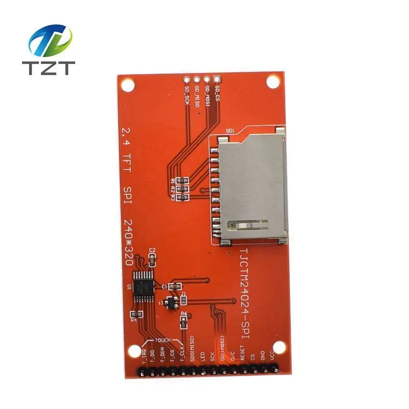 Модуль последовательного порта ЖК 2 4 дюйма 240x320 SPI TFT + адаптер PBC Micro SD ILI9341 5 В/3 3 В