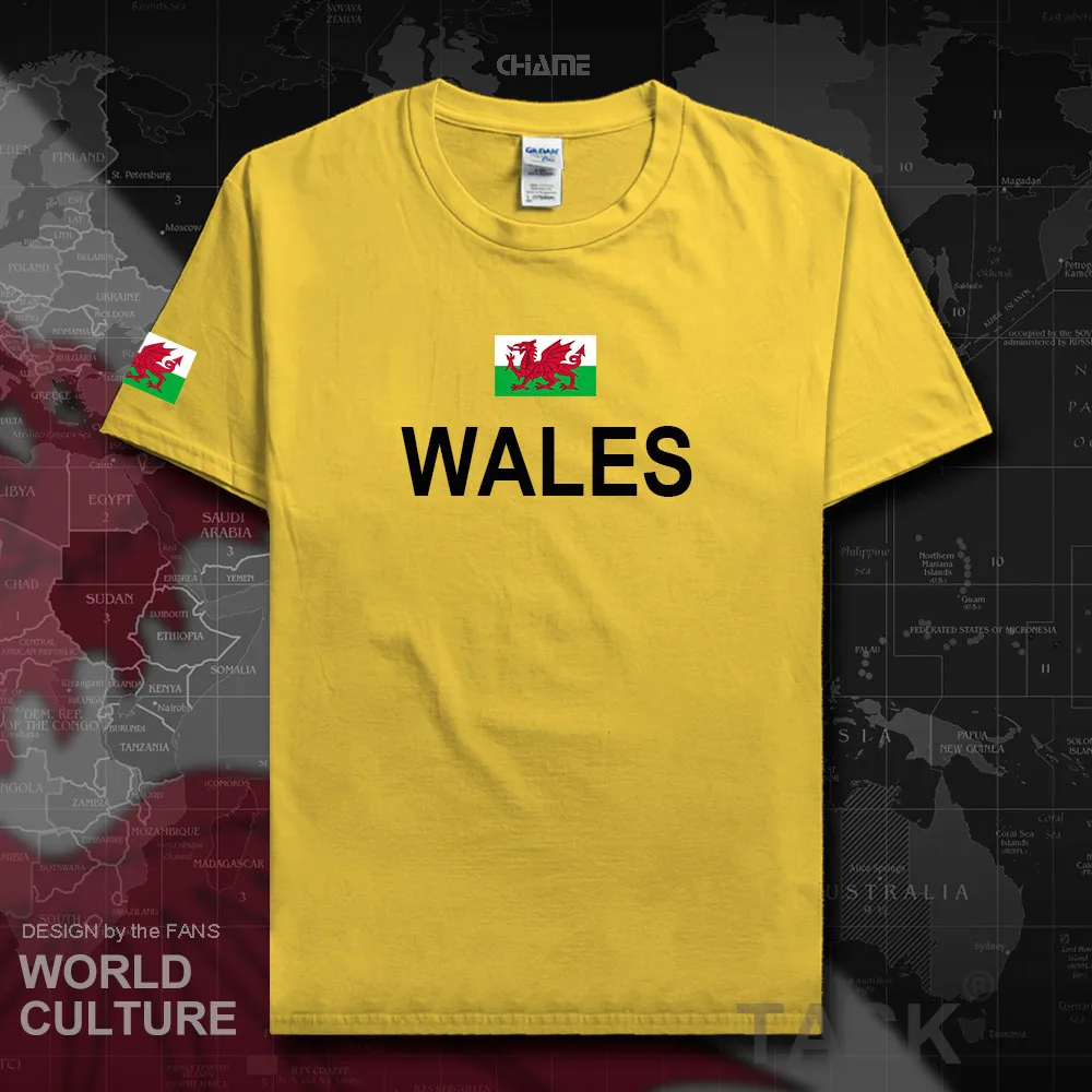 Wales Welsh мужские футболки 2018 Трикотажные хип хоп национальная хлопковая футболка