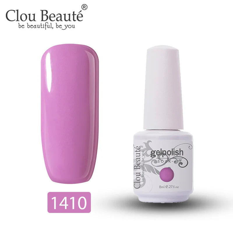 1410 Clou Beaute Гель-лак 85 цветов набор гель-лаков для ногтей маникюрный цветной гель-краска УФ-гель для ногтей замачиваемый светодиодный лак для ногтей 8 мл - Цвет: 1410