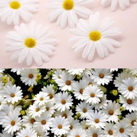 10pcsbag 6cm artificial silk white daisy flower wedding party diy house decoration accessories cheap wall decoration flowers