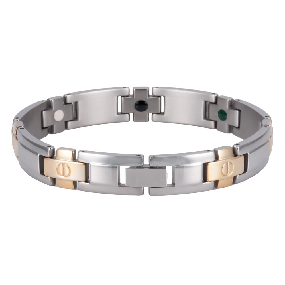 Магнитный браслет Wollet для мужчин и женщин серебристый золотой цвет