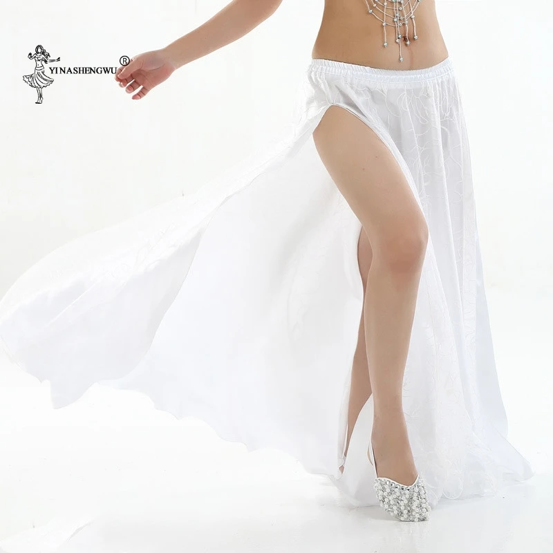 Женский костюм для танца живота юбка из двух слоев в виде розовой сетки и