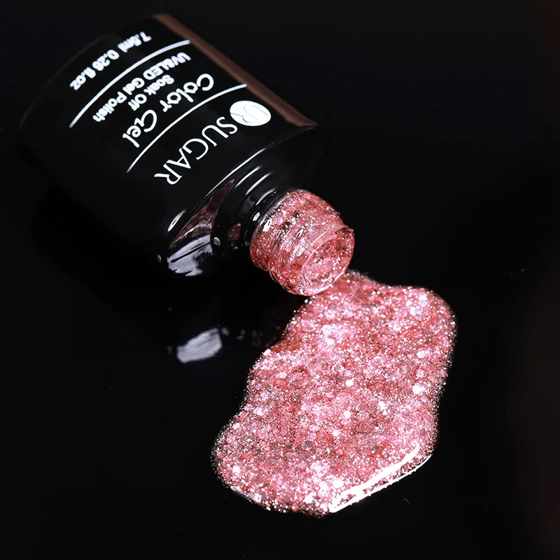 Ur Sugar Звездное розовое золото УФ-гель для ногтей Дизайн ногтей Блестящий Блеск светодиодный гель лак для ногтей замачиваемый долговечный флуоресцентный гель